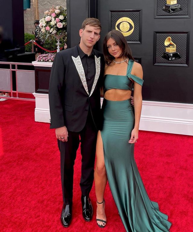 Emilia Emerald Satin Gown