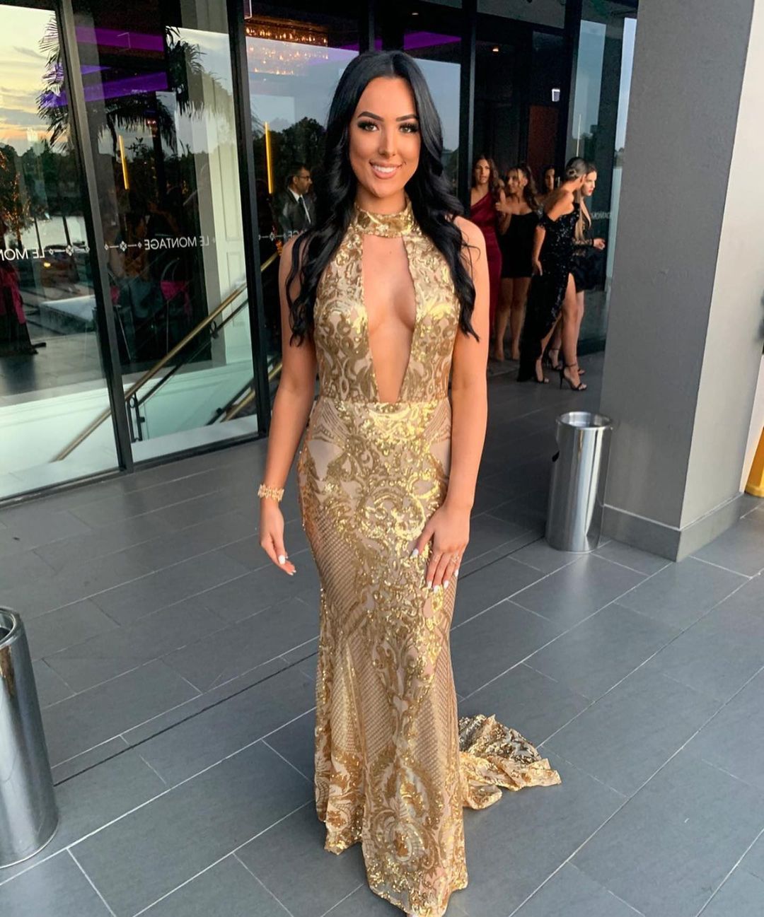 Francesca Gold Sequin Gown
