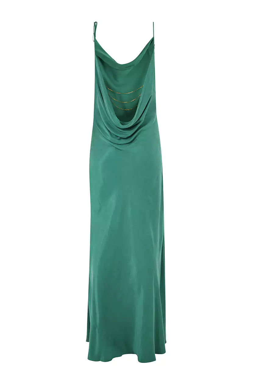 Rent the Tula Emerald Green Maxi Slip Dress | Rat & Boa | Cult Crush