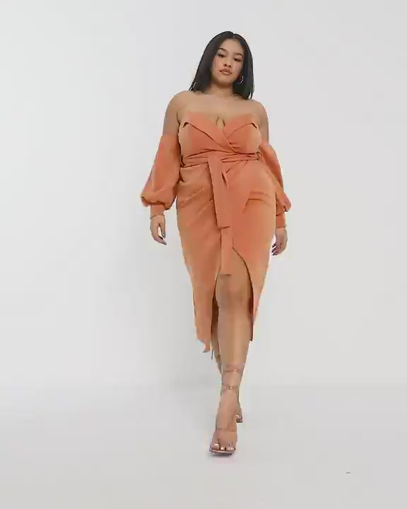 Rent Annella Caramel Dress Plus Size Formal Dress in South Africa Cult Crush
