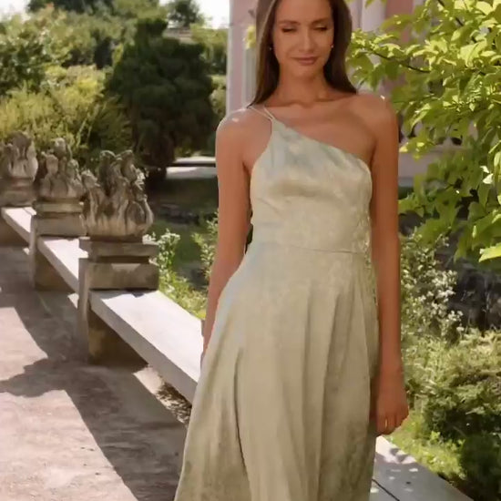 Antonia Sage Satin Dress - Trendy Fashion - Cultcrushupdated#gid://shopify/Video/22676173979718#video_id