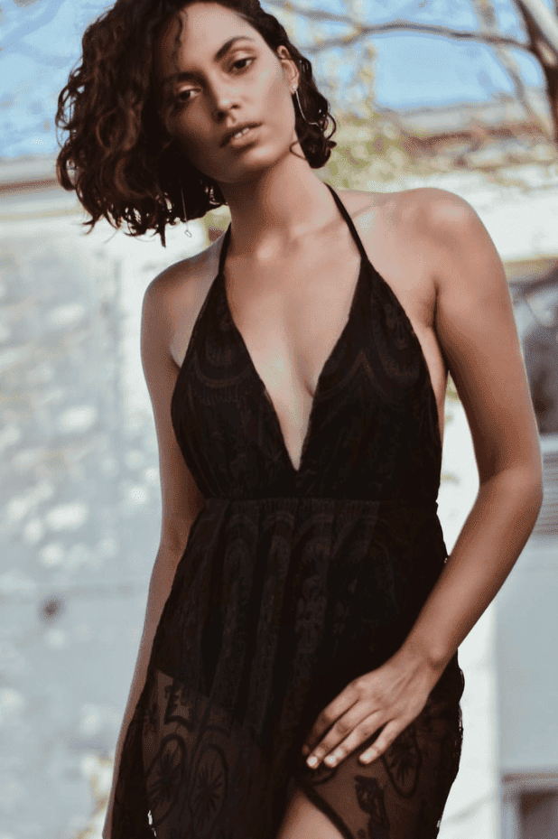 Alessa Black Lace Maxi Dress Cult Crush
