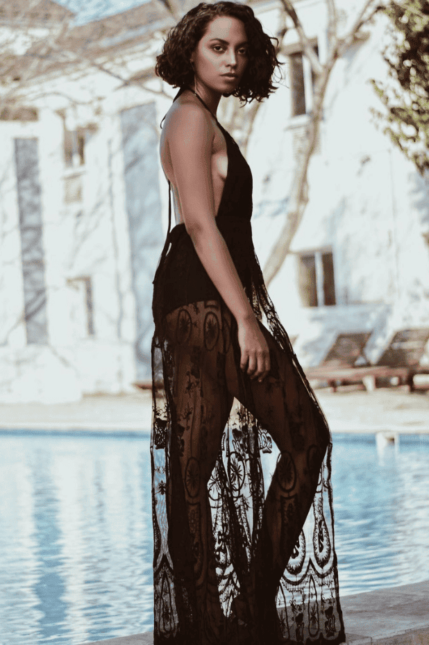 Rent Alessa Black Lace Maxi Daytime Dress for Hire Cult Crush